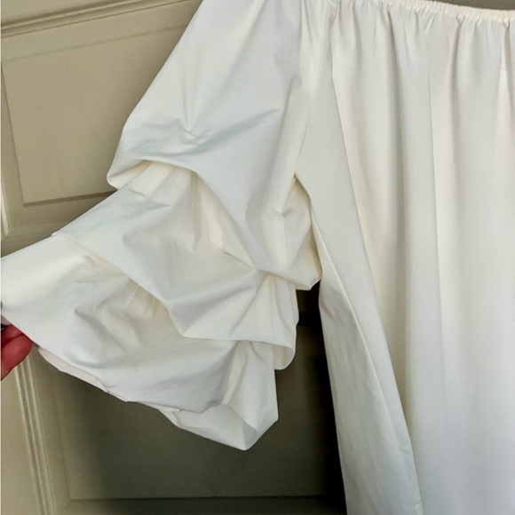 Joseph Ribkoff White Ruffle Sleeve Blouse - Picture 2 of 3